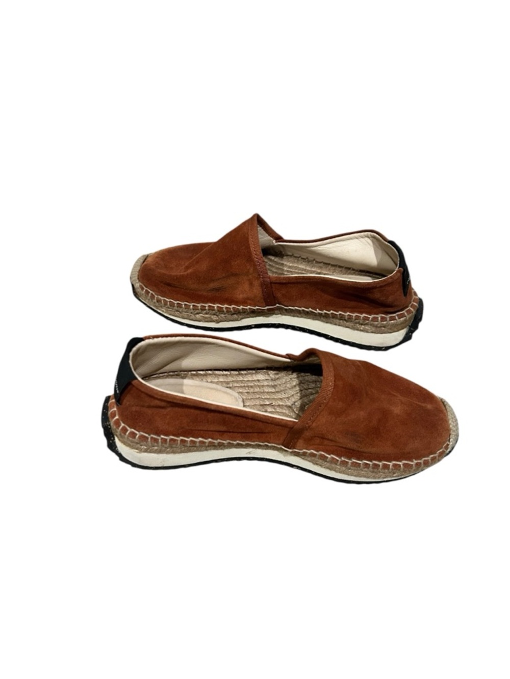 Rag & Bone Rust Suede Espadrille Slip on Flats size 37.5 6.5 - Picture 2 of 5